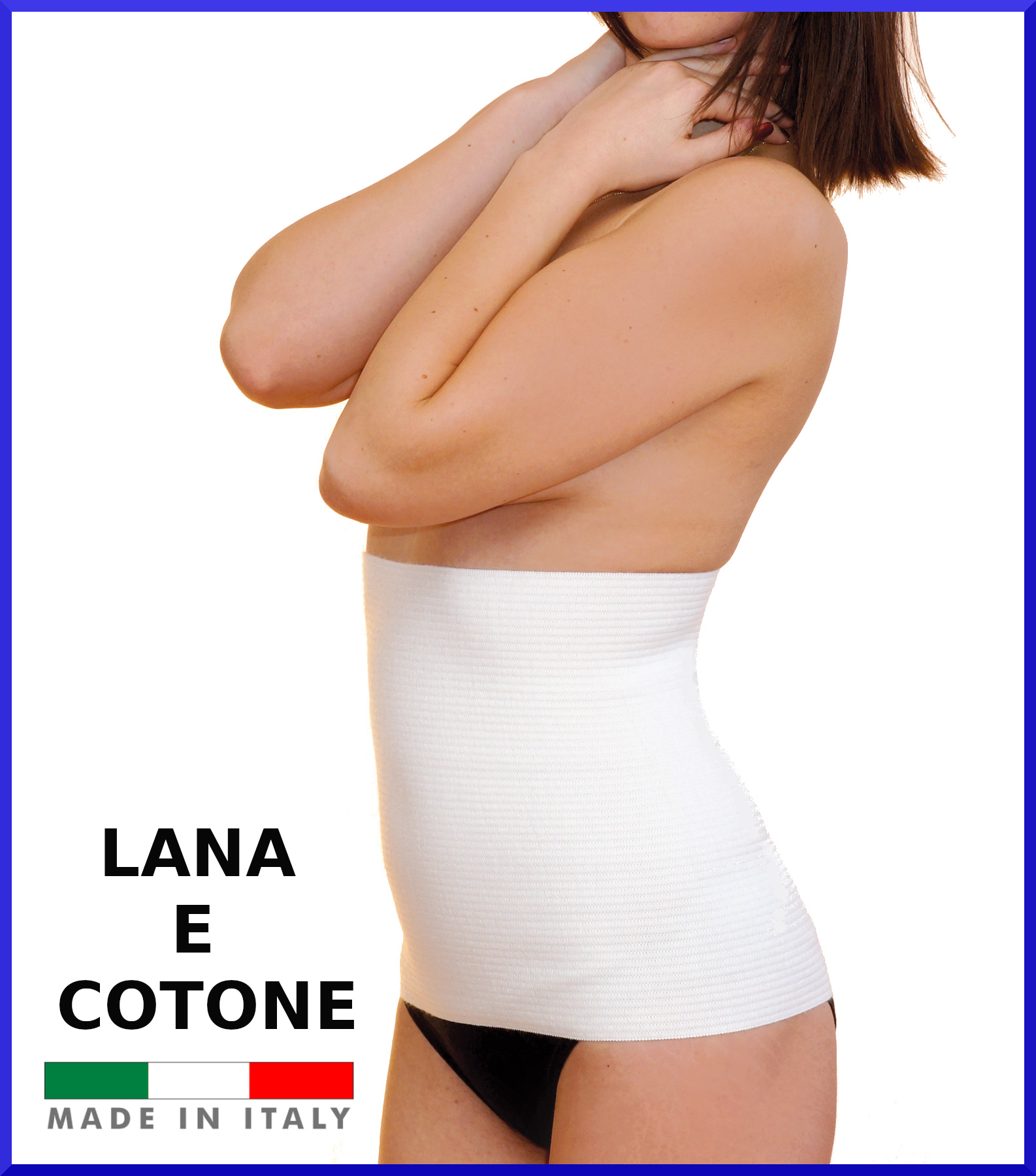 Pancera panciera da uomo donna contenitiva fascia termica elastica lana e cotone